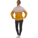 Beer Texture Drinks Texture Off Shoulder Long Sleeve Velour Top View2