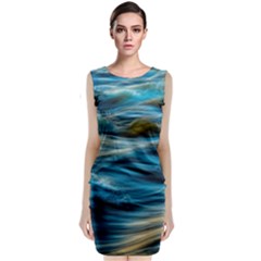 Waves Abstract Waves Abstract Sleeveless Velvet Midi Dress by uniart180623