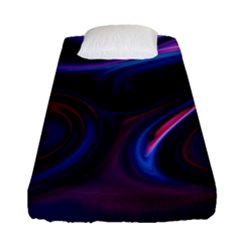 Purple Blue Swirl Abstract Fitted Sheet (single Size) by uniart180623