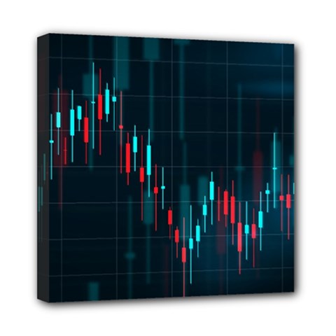 Flag Patterns On Forex Charts Mini Canvas 8  X 8  (stretched) by uniart180623