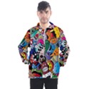 Cartoon Explosion Cartoon Characters Funny Men s Half Zip Pullover View1