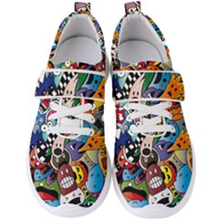 Cartoon Explosion Cartoon Characters Funny Men s Velcro Strap Shoes by uniart180623