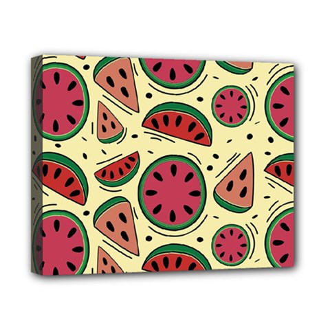 Watermelon Pattern Slices Fruit Canvas 10  X 8  (stretched) by uniart180623