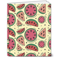 Watermelon Pattern Slices Fruit 8  X 10  Softcover Notebook by uniart180623