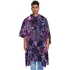 Fun Spooky Cute Ghosts Adoxali Halloween Men s Hooded Rain Ponchos by uniart180623