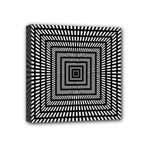 Focus Squares Optical Illusion Mini Canvas 4  X 4  (stretched) by uniart180623