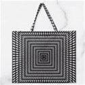 Focus Squares Optical Illusion Zipper Large Tote Bag View1