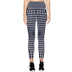 Focus Squares Optical Illusion Pocket Leggings  by uniart180623