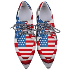 United Of America Usa Flag Pointed Oxford Shoes by Celenk