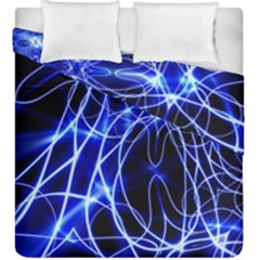 Lines Flash Light Mystical Fantasy Duvet Cover Double Side (king Size) by Dutashop