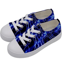 Lines Flash Light Mystical Fantasy Kids  Low Top Canvas Sneakers by Dutashop