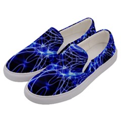 Lines Flash Light Mystical Fantasy Men s Canvas Slip Ons by Dutashop