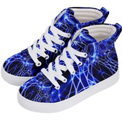 Lines Flash Light Mystical Fantasy Kids  Hi-top Skate Sneakers by Dutashop