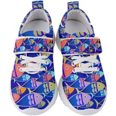 Sea Fish Illustrations Kids  Velcro Strap Shoes by Mariart