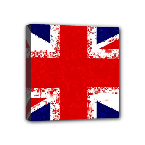 Union Jack London Flag Uk Mini Canvas 4  X 4  (stretched) by Celenk