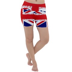 Union Jack London Flag Uk Lightweight Velour Yoga Shorts by Celenk