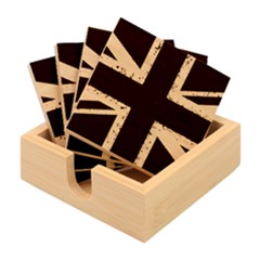 Union Jack London Flag Uk Bamboo Coaster Set by Celenk