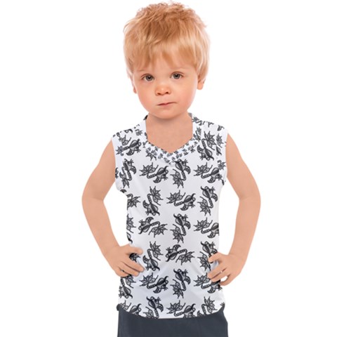 Alien Creatures Dance Pattern Kids  Sport Tank Top by dflcprintsclothing