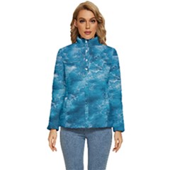 Blue Water Speech Therapy Women s Puffer Bubble Jacket Coat by artworkshop