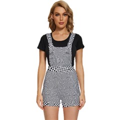 Geometric Noir Pattern Short Overalls by dflcprintsclothing