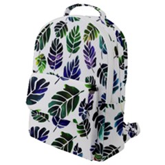 Leaves Watercolor Ornamental Decorative Design Flap Pocket Backpack (small) by Simbadda