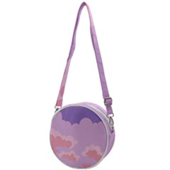 Sky Nature Sunset Clouds Space Fantasy Sunrise Crossbody Circle Bag by Simbadda