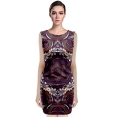 Rosette Kaleidoscope Mosaic Abstract Background Sleeveless Velvet Midi Dress by Simbadda