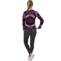 Rosette Kaleidoscope Mosaic Abstract Background Women s Long Sleeve Raglan Tee View2