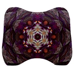 Rosette Kaleidoscope Mosaic Abstract Background Art Velour Head Support Cushion by Simbadda