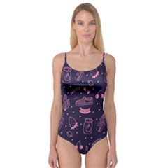 Various Cute Girly Stuff Seamless Pattern Camisole Leotard  by Simbadda