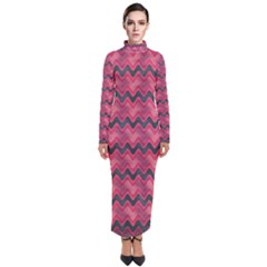 Background Pattern Structure Turtleneck Maxi Dress by Simbadda