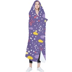 Pattern Cute Clouds Stars Wearable Blanket by Simbadda