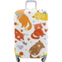 Seamless Pattern With Kittens White Background Luggage Cover (Large) View1