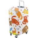 Seamless Pattern With Kittens White Background Luggage Cover (Large) View2