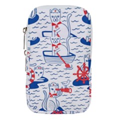 Nautical Cats Seamless Pattern Waist Pouch (large) by Simbadda