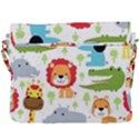 Seamless Pattern Vector With Animals Cartoon Buckle Messenger Bag View3