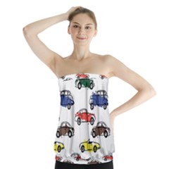 Cars Pattern Strapless Top by Simbadda