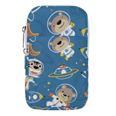 Seamless-pattern-funny-astronaut-outer-space-transportation Waist Pouch (large) by Simbadda