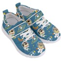 Seamless-pattern-funny-astronaut-outer-space-transportation Kids  Velcro Strap Shoes View3