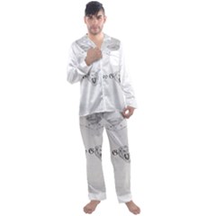 (2)dx Hoodie  Men s Long Sleeve Satin Pajamas Set by Alldesigners