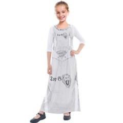 (2)dx Hoodie  Kids  Quarter Sleeve Maxi Dress by Alldesigners