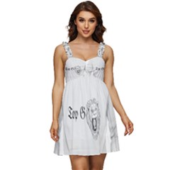 (2) Ruffle Strap Babydoll Chiffon Dress by Alldesigners