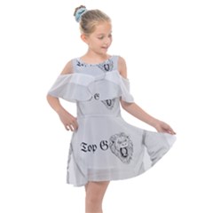 (2)dx Hoodie Kids  Shoulder Cutout Chiffon Dress by Alldesigners