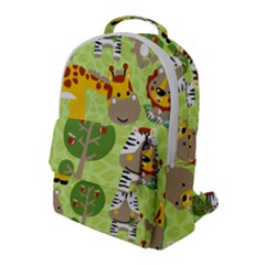 Funny Animals Cartoon Flap Pocket Backpack (large) by Simbadda