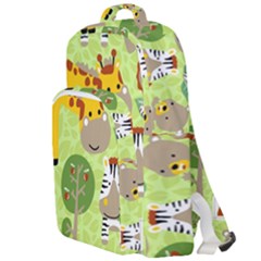 Funny Animals Cartoon Double Compartment Backpack by Simbadda