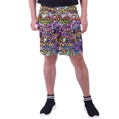 Graffiti Word Seamless Pattern Men s Pocket Shorts by Simbadda