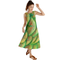 Beautiful Peacock Summer Maxi Dress by Simbadda