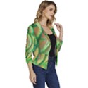 Beautiful Peacock Women s Casual 3/4 Sleeve Spring Jacket View3