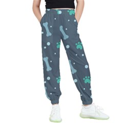 Bons Foot Prints Pattern Background Kids  Joggers by Simbadda