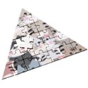 Cute Cat Couple Seamless Pattern Cartoon Wooden Puzzle Triangle View3